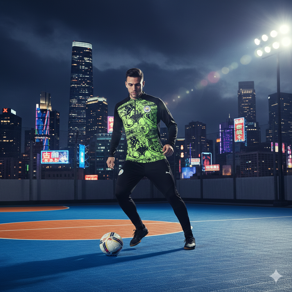 🔷 Kit Entrenamiento Man City | ½ Zipper — Puma Performance