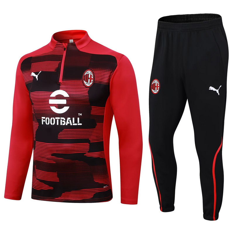 🔴⚫ Kit Entrenamiento AC Milan | ½ Zipper — Puma Performance