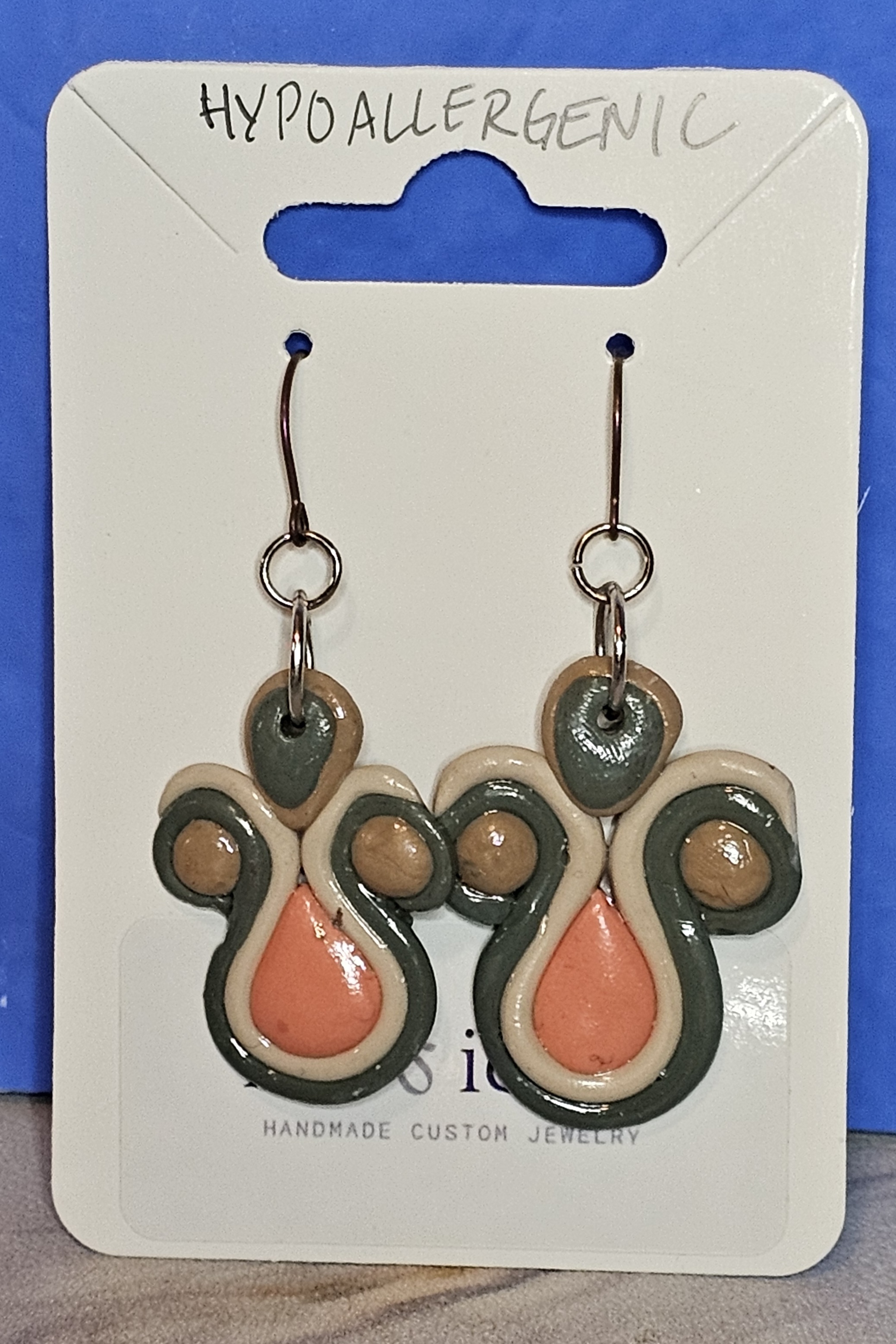 Green and Peach Dangles