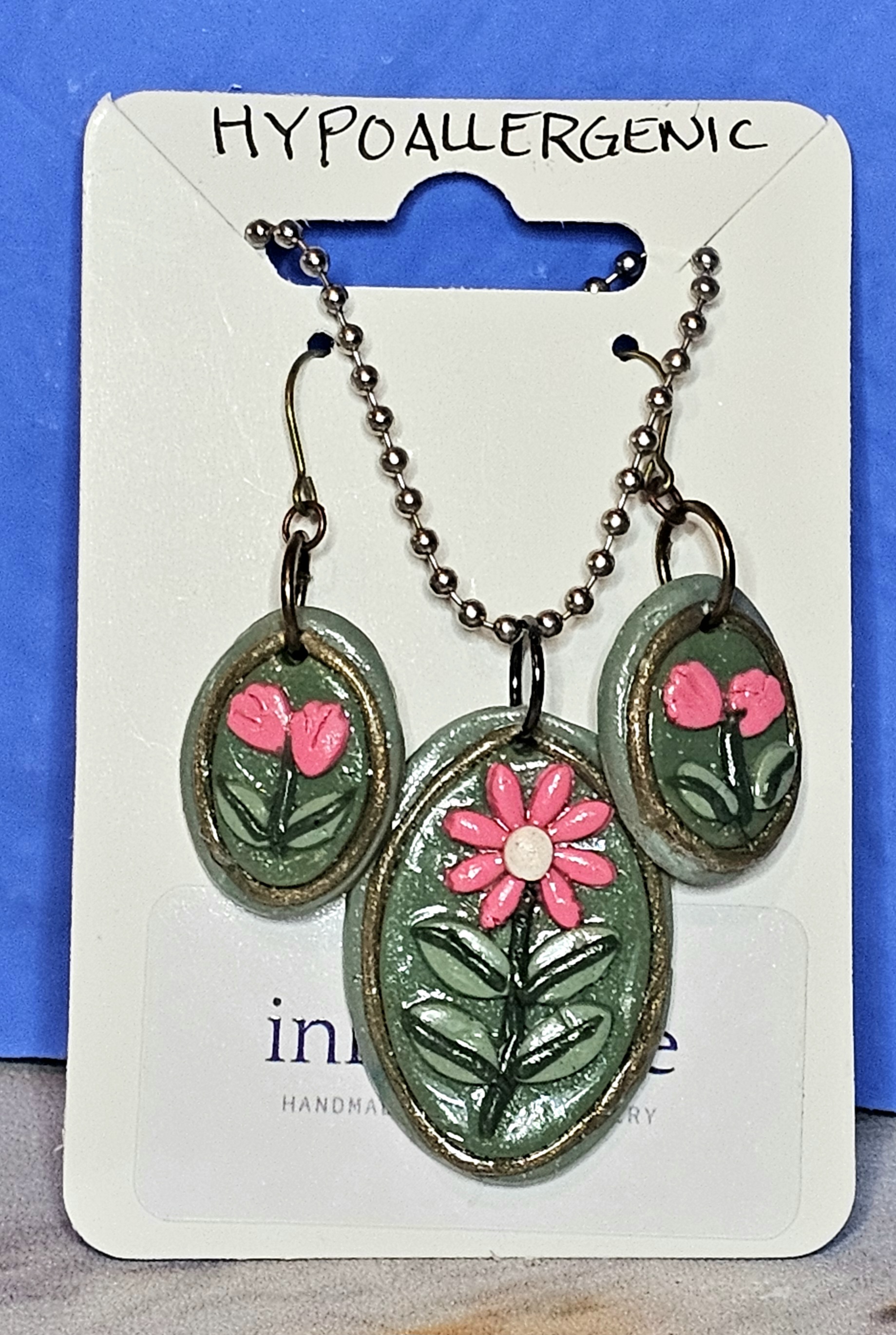 Green and Pink Floral Set