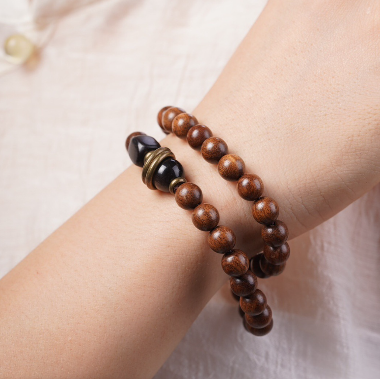 Wood Energy Bead Bracelet
