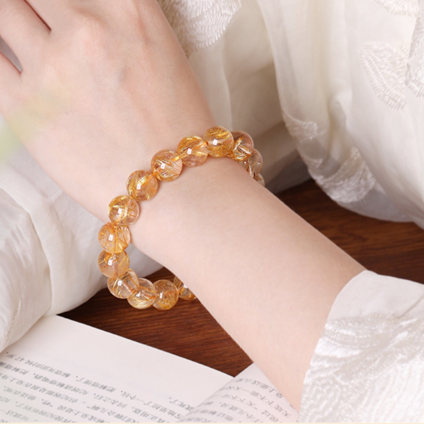 Energy of Metal Natural Citrine Crystal Bracelet