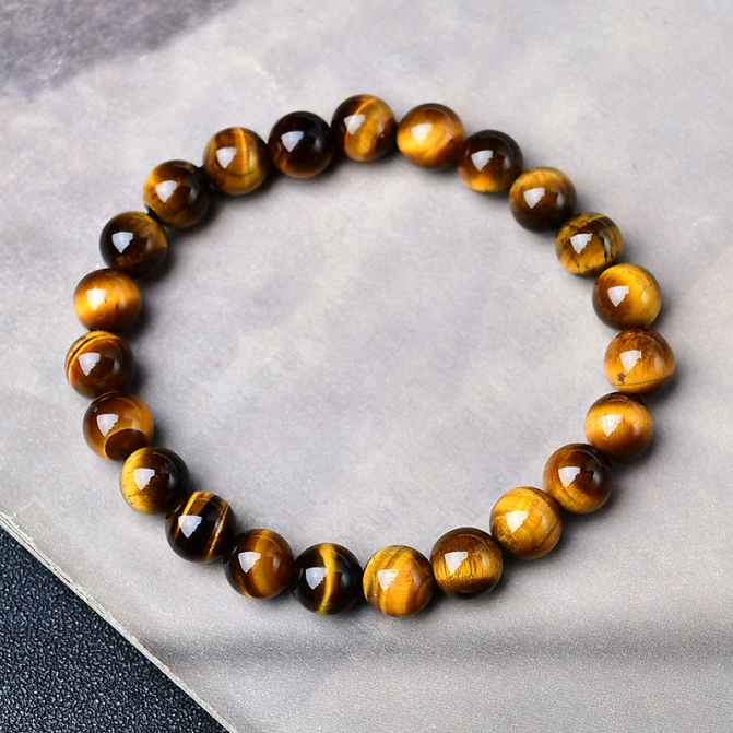 Earth Energy Tiger Eye Bead Bracelet