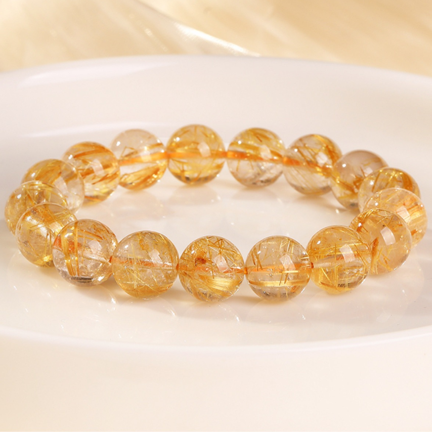 Energy of Metal Natural Citrine Crystal Bracelet