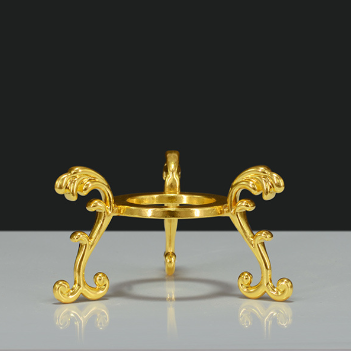 Water & Metal Energy Crystal Ball with Ornate Gold Stand