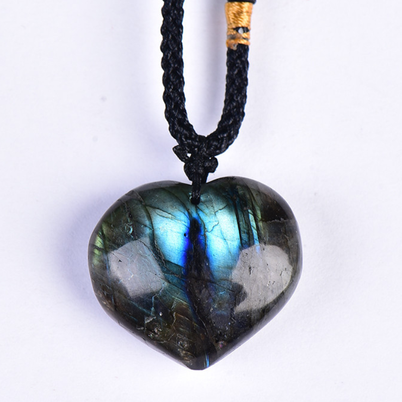 Fire & Earths Energy Dragon's Heart Pendant Crystal Necklace