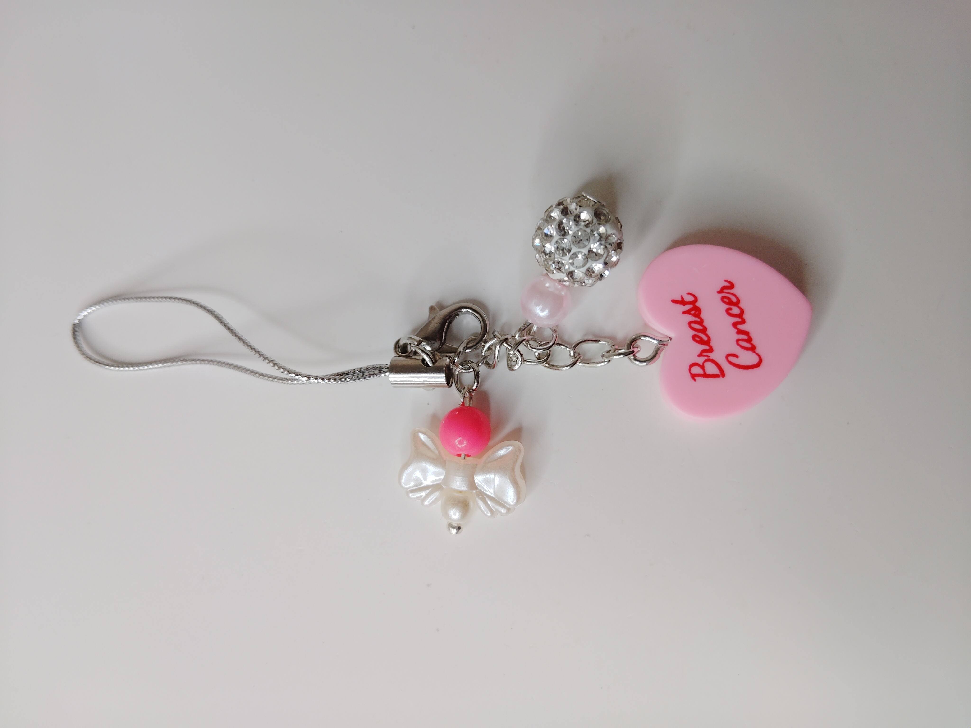 Pink Breast Cancer Awareness Phone Charms