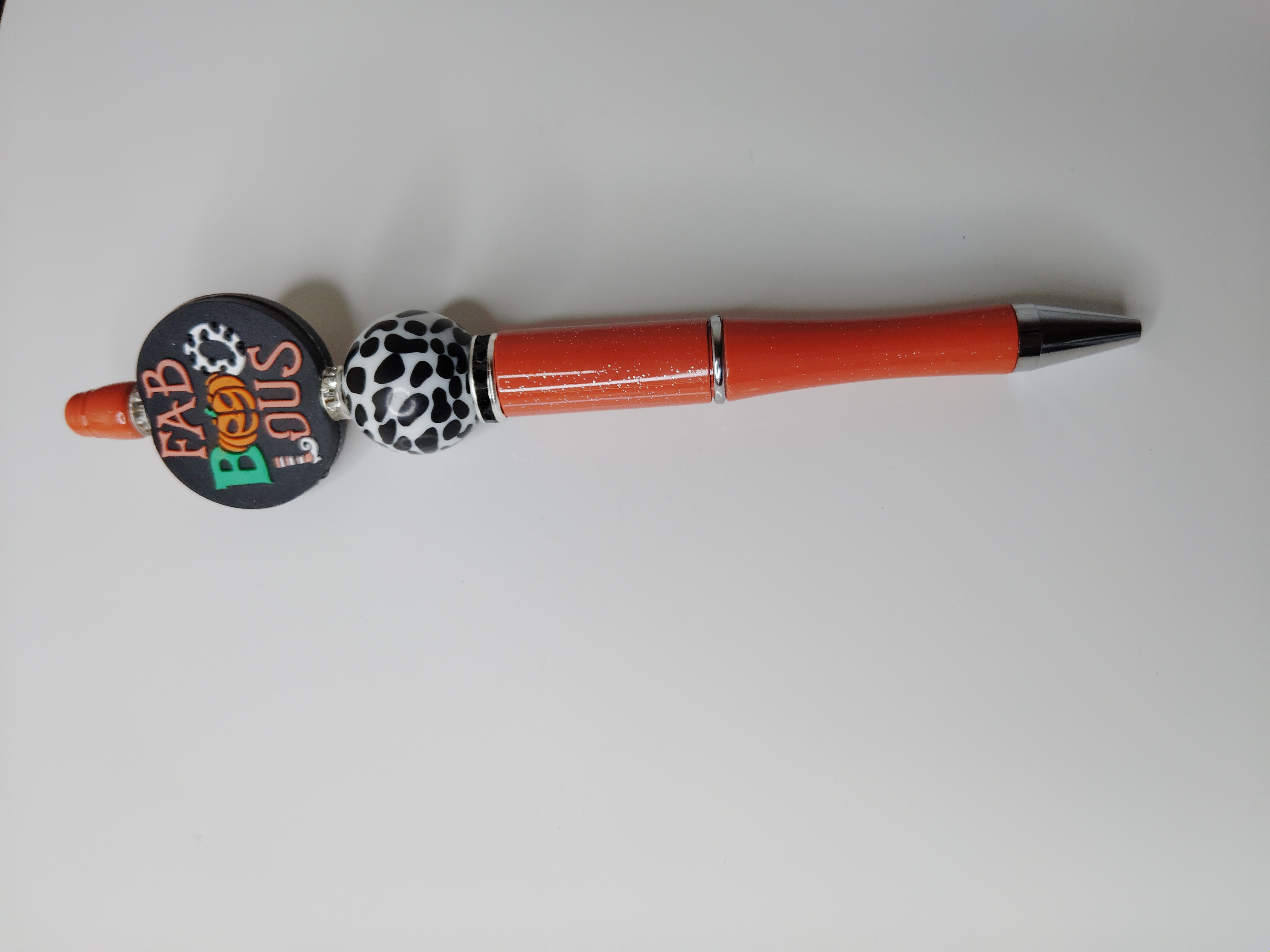 Orange Halloween Faboolous Beaded Pen