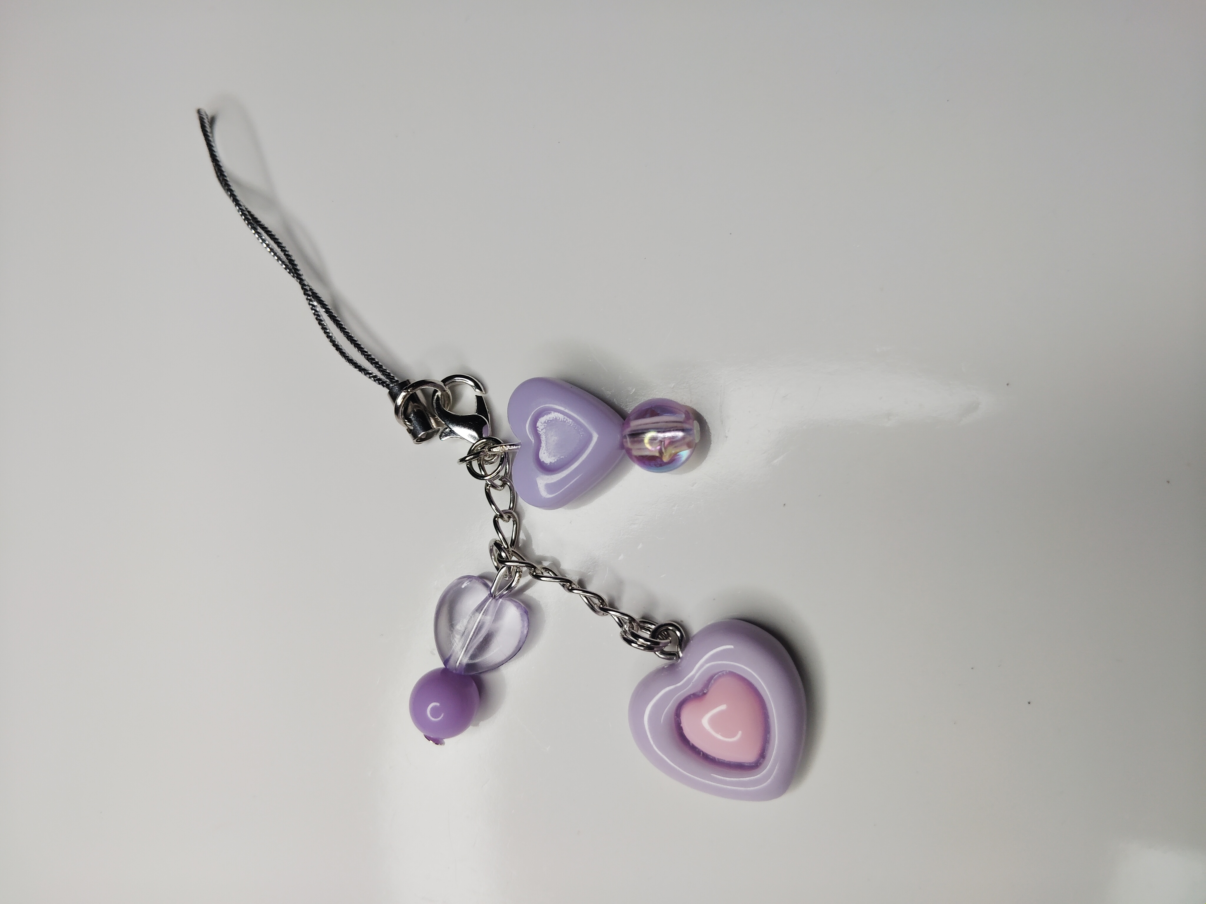 Purple Heart Phone Charm