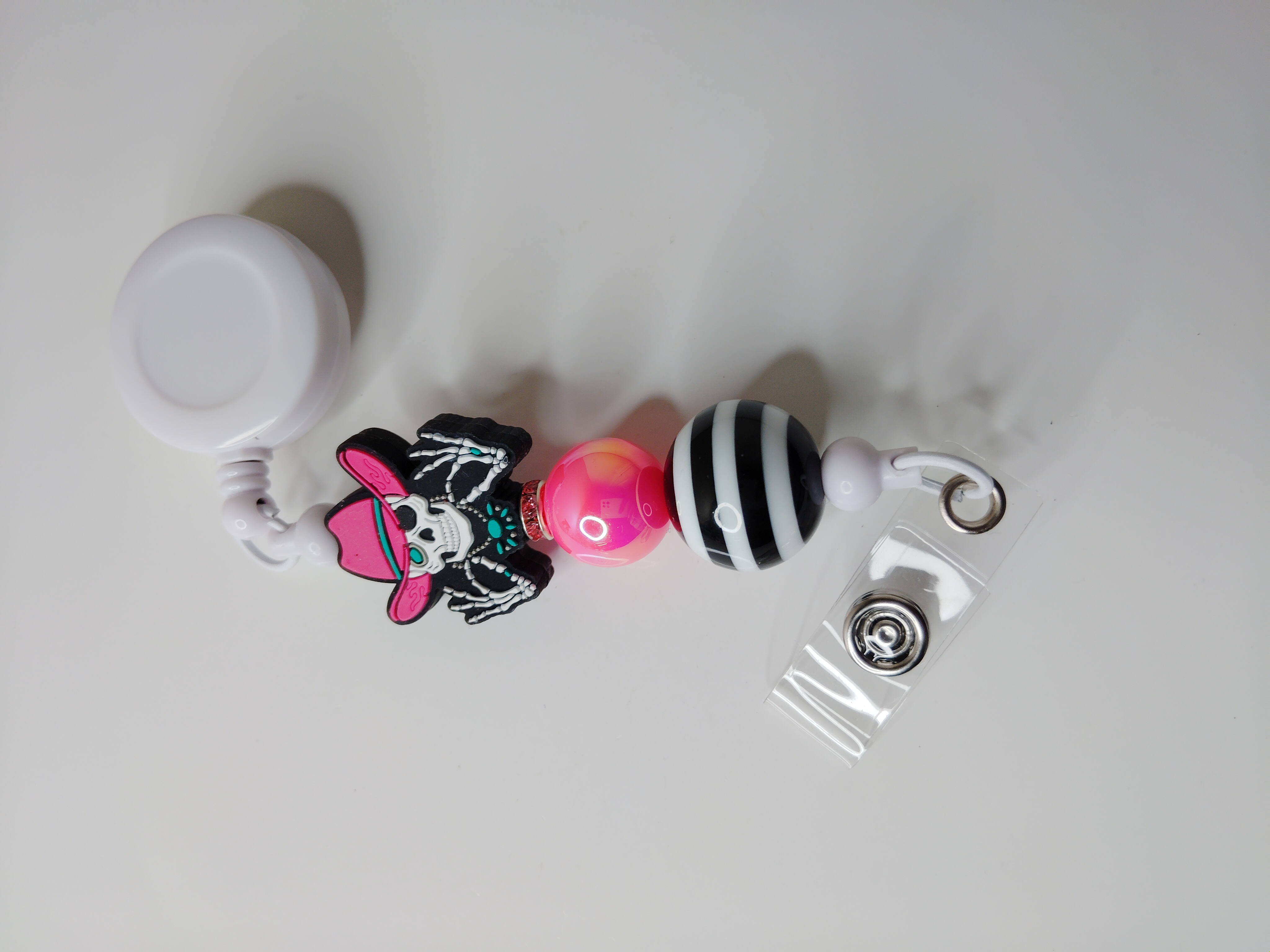 Pirate Skull Halloween Retractable Badge Reel