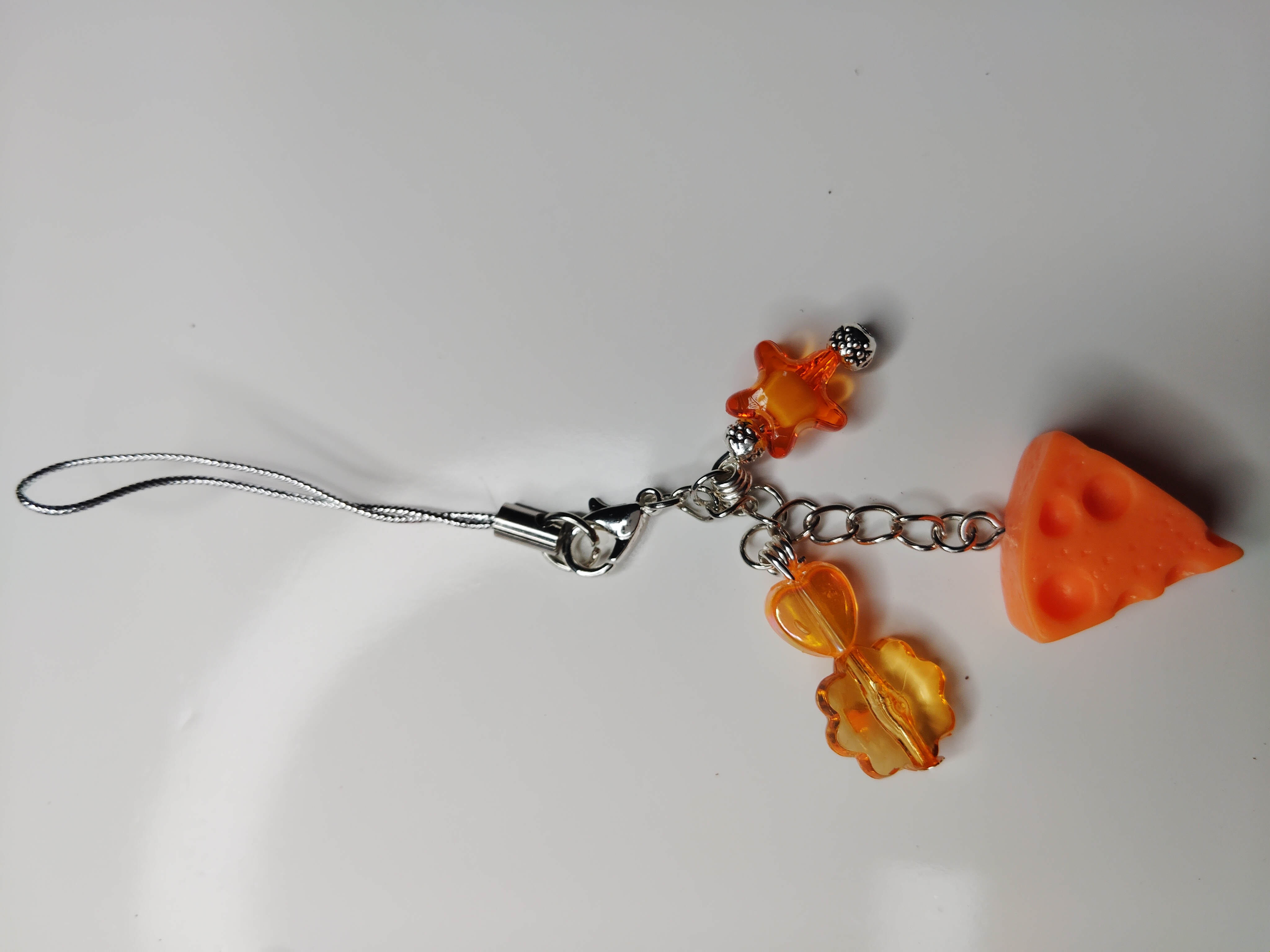 Orange Cheese Slice Phone Charm
