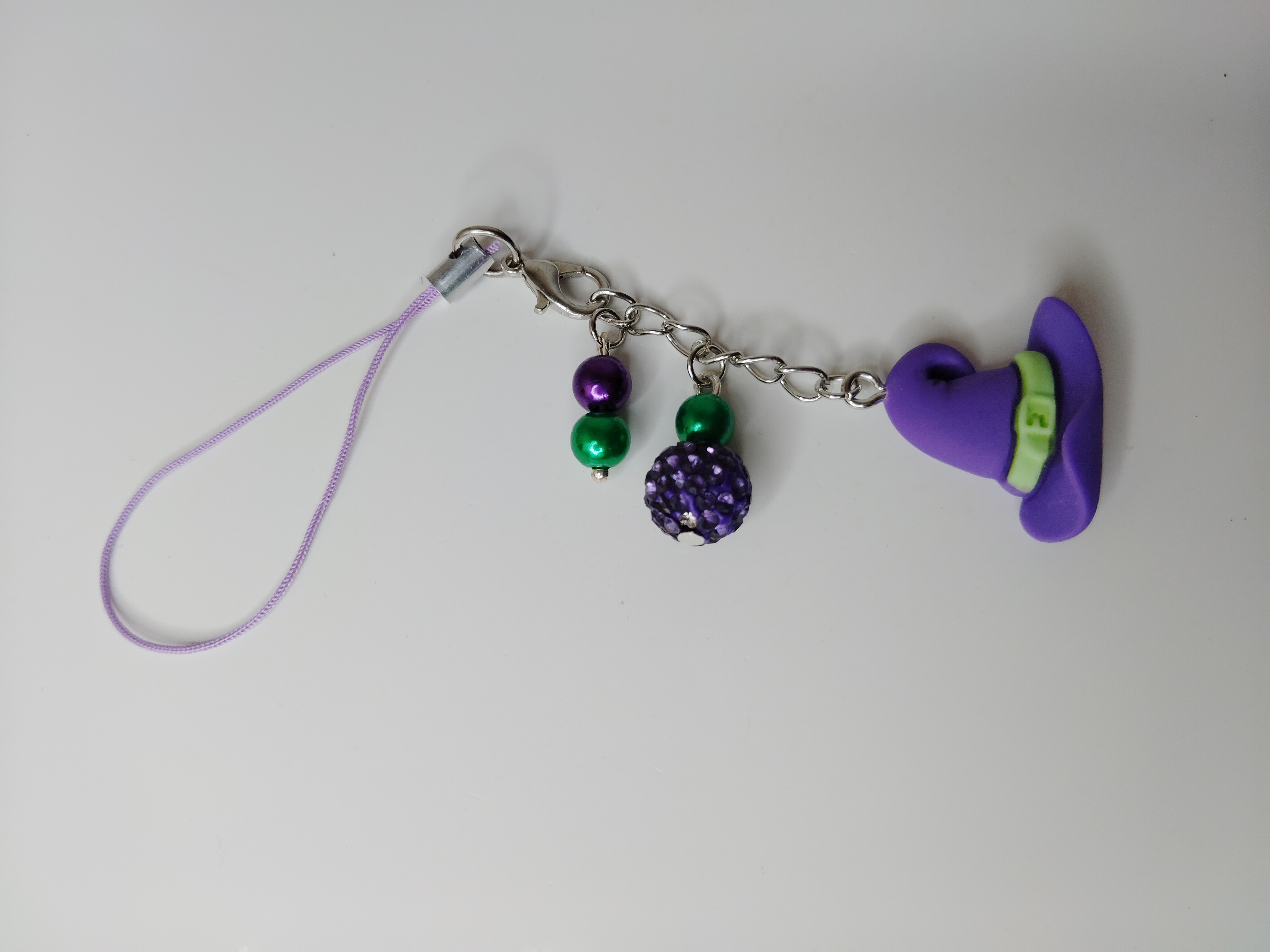 Purple Witch Hat Phone Charm