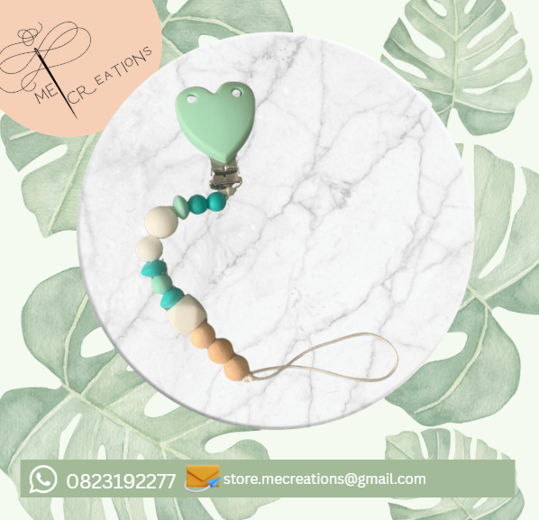 Silicon dummyclip - Green heart