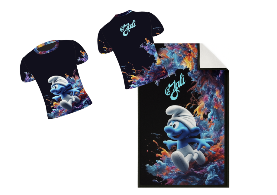 Smurf Towel & Shirt