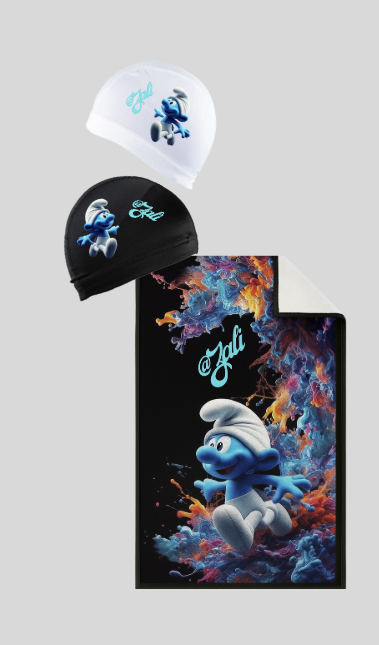 Smurf Towel & Cap