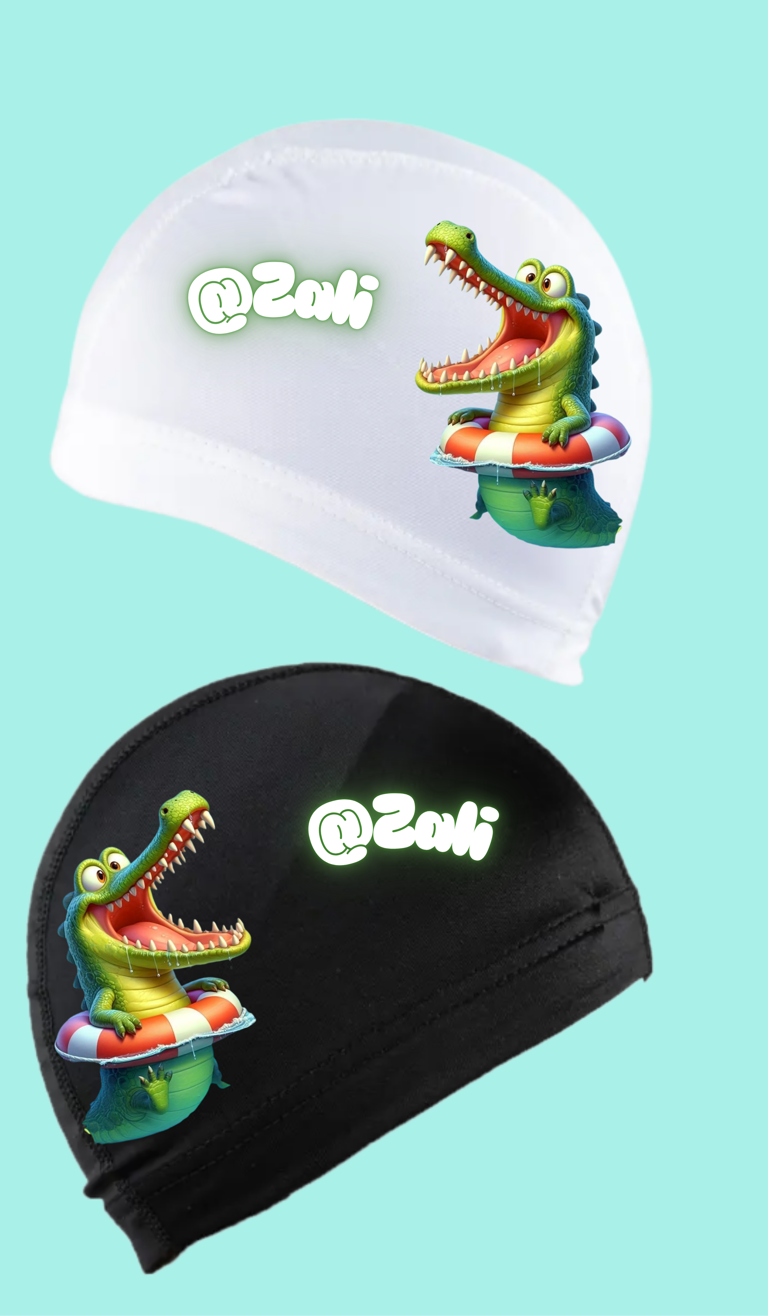 Crocodile Swim Cap