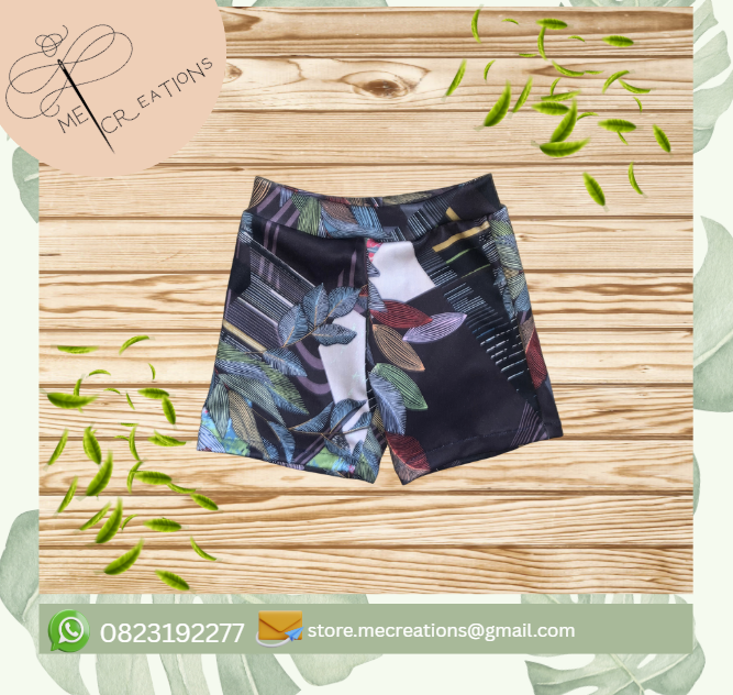 Leaf Patterned Shorts