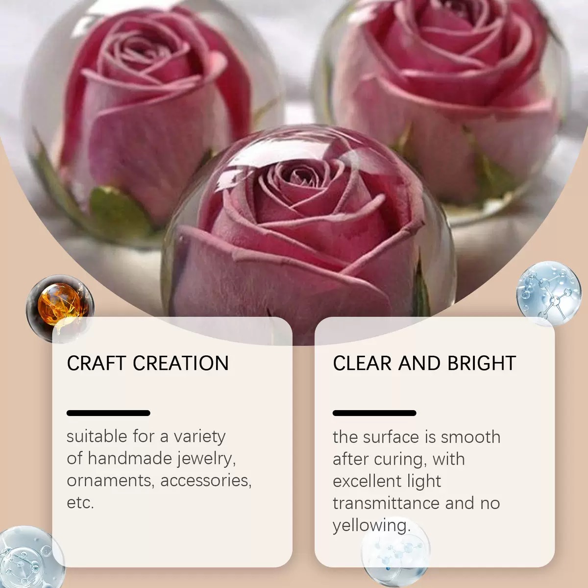 Easy Epoxy Resin and Hardener Set ( 2Kg resin+ 1Kg Hardener )