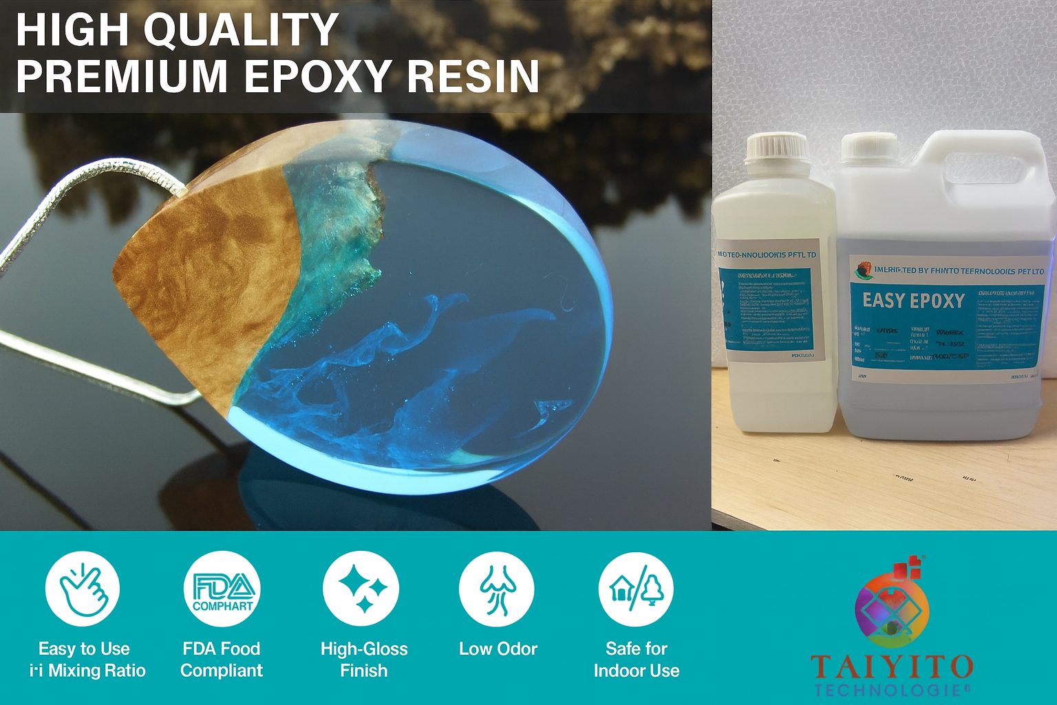 Easy Epoxy Resin and Hardener Set 3:1 ( Resin 15Kgs + 5 Kgs Hardener )