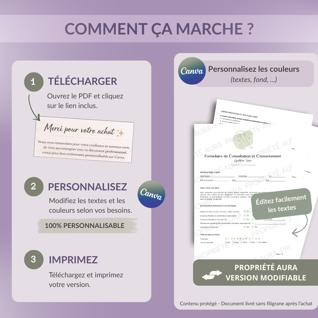 Formulaire Consentement - Epilation Laser