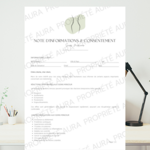 Note d’informations & consentement – Soins minceur