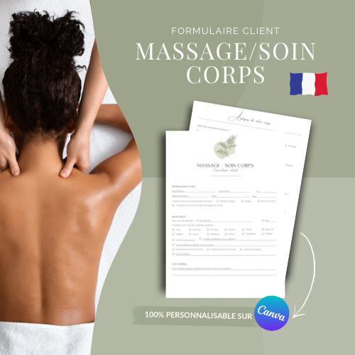Formulaire Client - Massage et Soins Corps