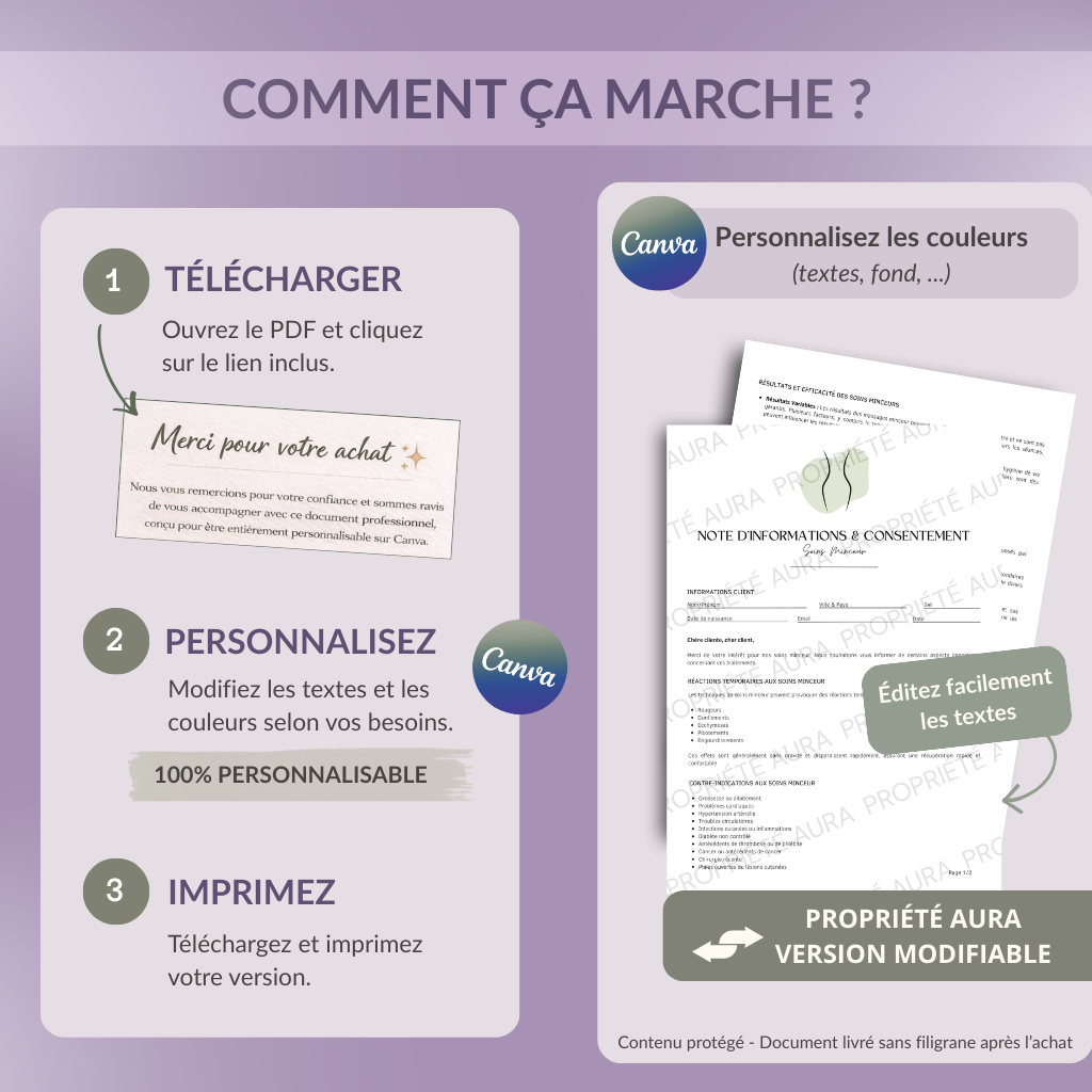 Note d’informations & consentement – Soins minceur