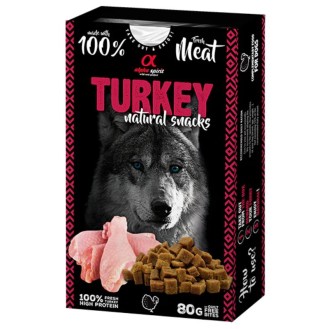 ALPHA SPIRIT NATURAL DOG skanėstai šunims su kalakutiena 80g