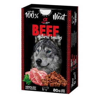 ALPHA SPIRIT NATURAL DOG skanėstai šunims su jautiena 80g