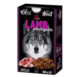 ALPHA SPIRIT NATURAL DOG skanėstai šunims su ėriena 80g 