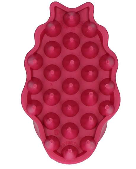 KONG Zoom Groom rožinis guminis šepetys