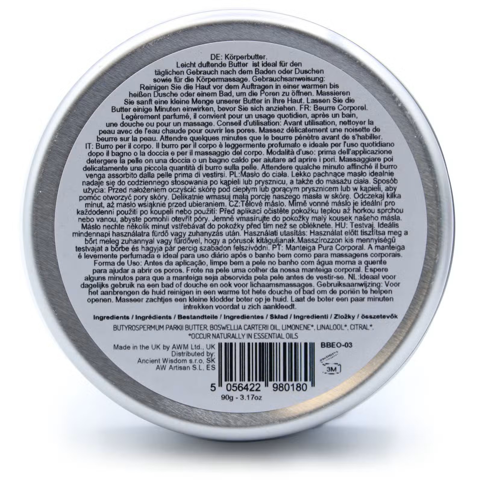 Aromatherapy Shea Body Butter 90g -  Frankincense