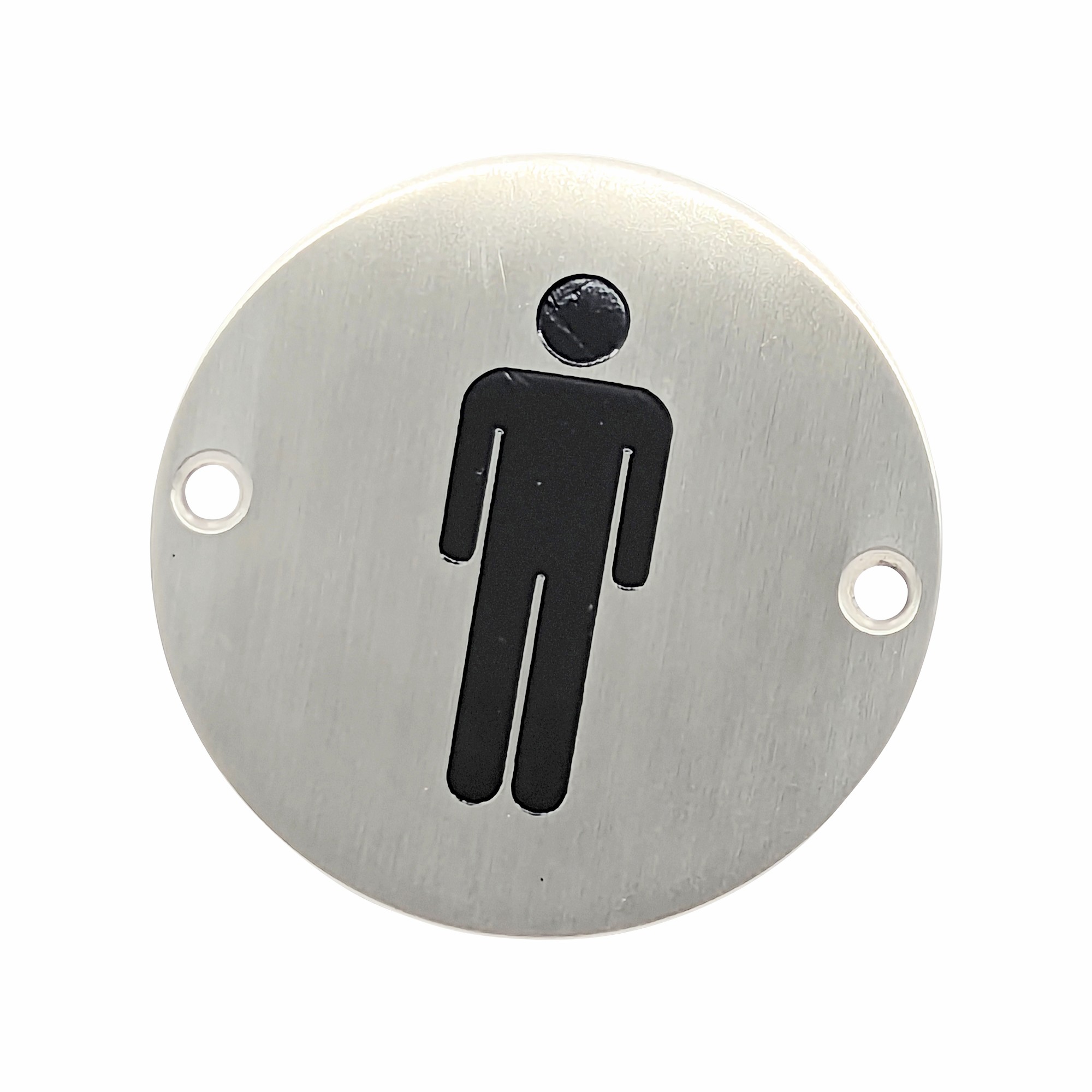5 Pack Restroom /Toilet round stainless steel Sign Plate