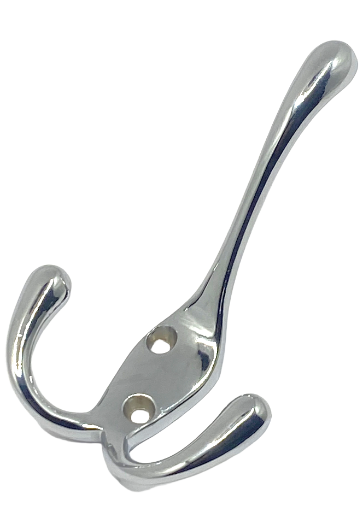 4 Pack 3 Prong Chrome zinc alloy Wall-Mounted Coat and hat Hook