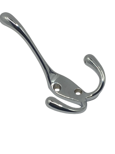 4 Pack 3 Prong Chrome zinc alloy Wall-Mounted Coat and hat Hook