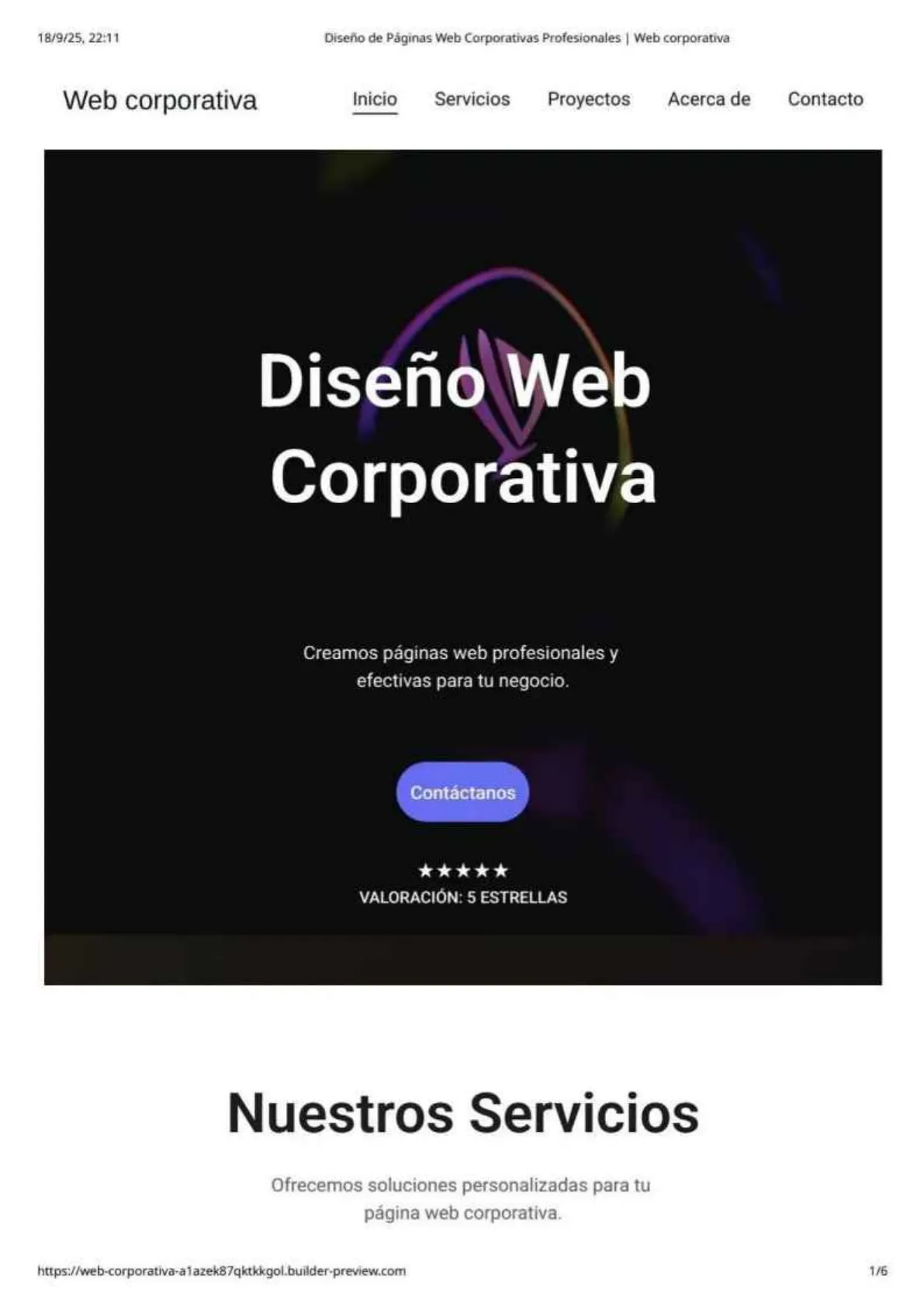 🌐 Web Corporativa Neon