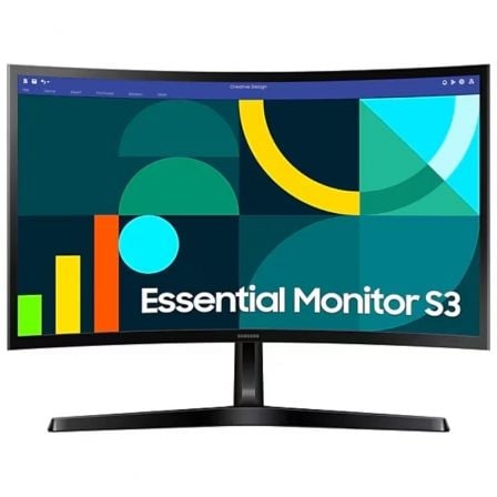 Monitor Curvo Samsung Essential Monitor S3 S27D366GAU/ 27"/ Full HD/ Negro