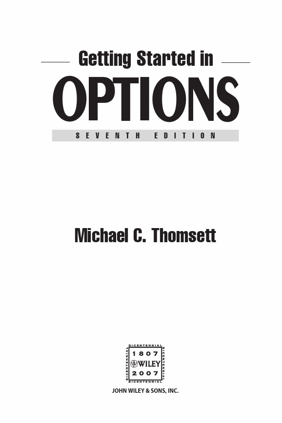 Getting Started in Options (Seventh Edition)