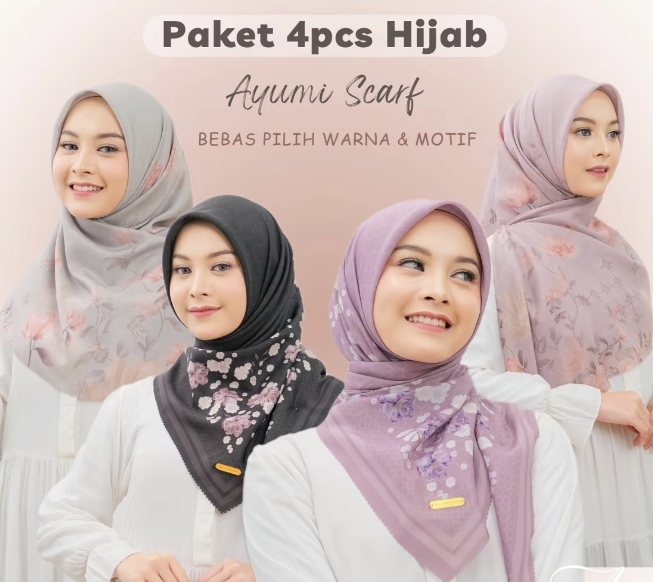Ayumi Scarf - 4pcs Hijab Set