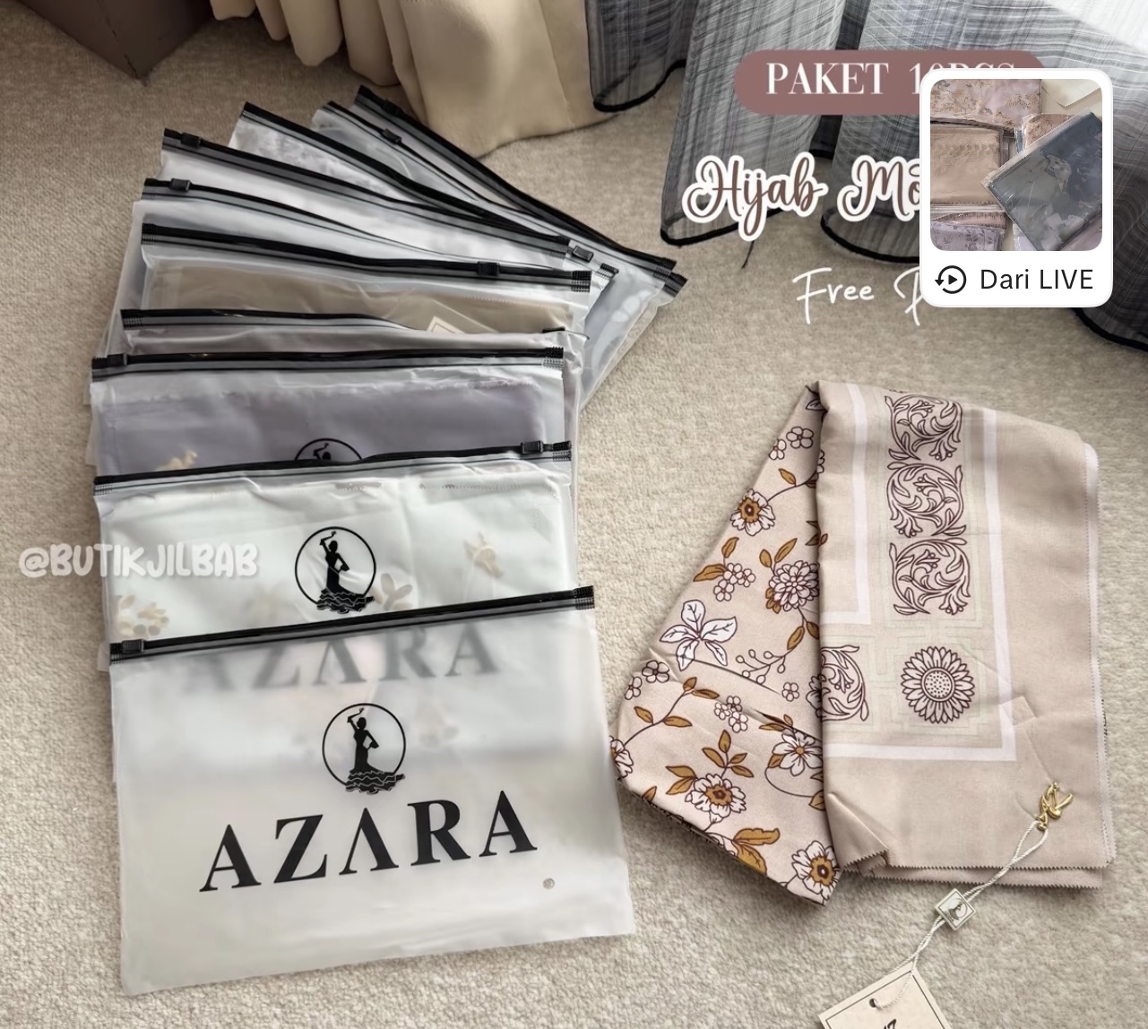 (10pcs) AZARA Hijab Motif Set