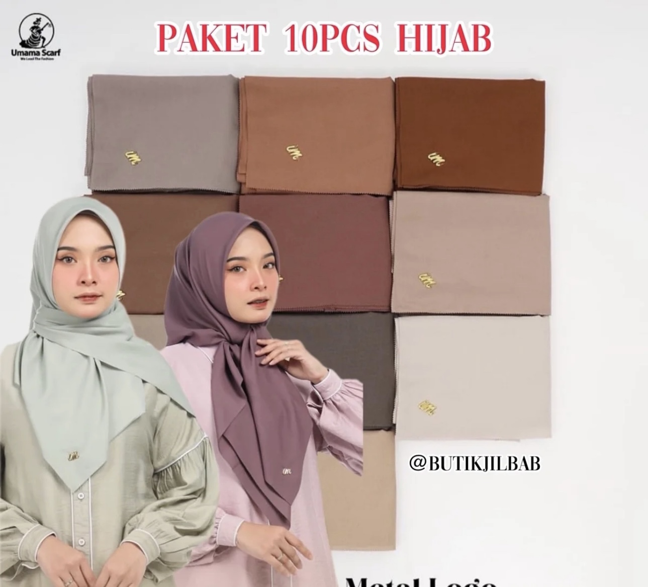 (10pcs) Umama Voal Miracle Plain Hijab Set