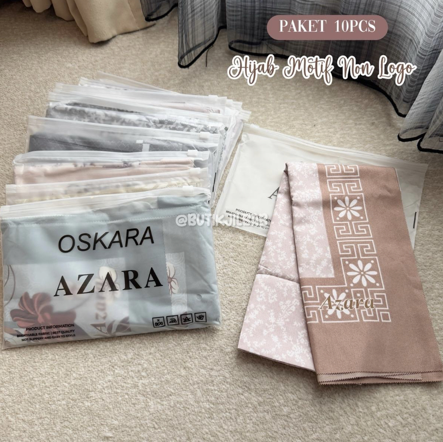 Hijab 10pcs Voal Motif Lasercut Muslim Square