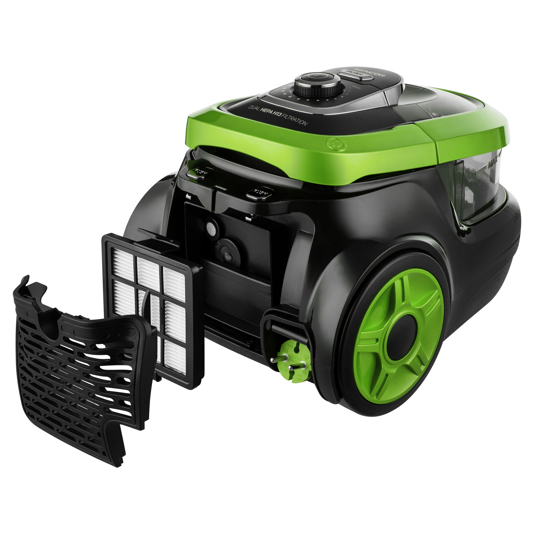 ASPIRATEUR SANS SAC VERT/NOIR SENCOR