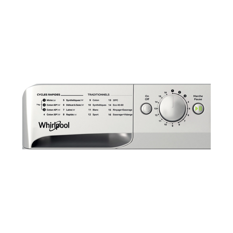 WHIRLPOOL MAL FRONT WMTA 7122 S NA 7KG 1200T SLV A3+ LCD W