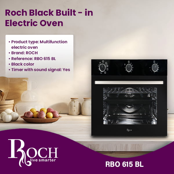 Four électrique encastrable noir ROCH (RBO 615 BL)