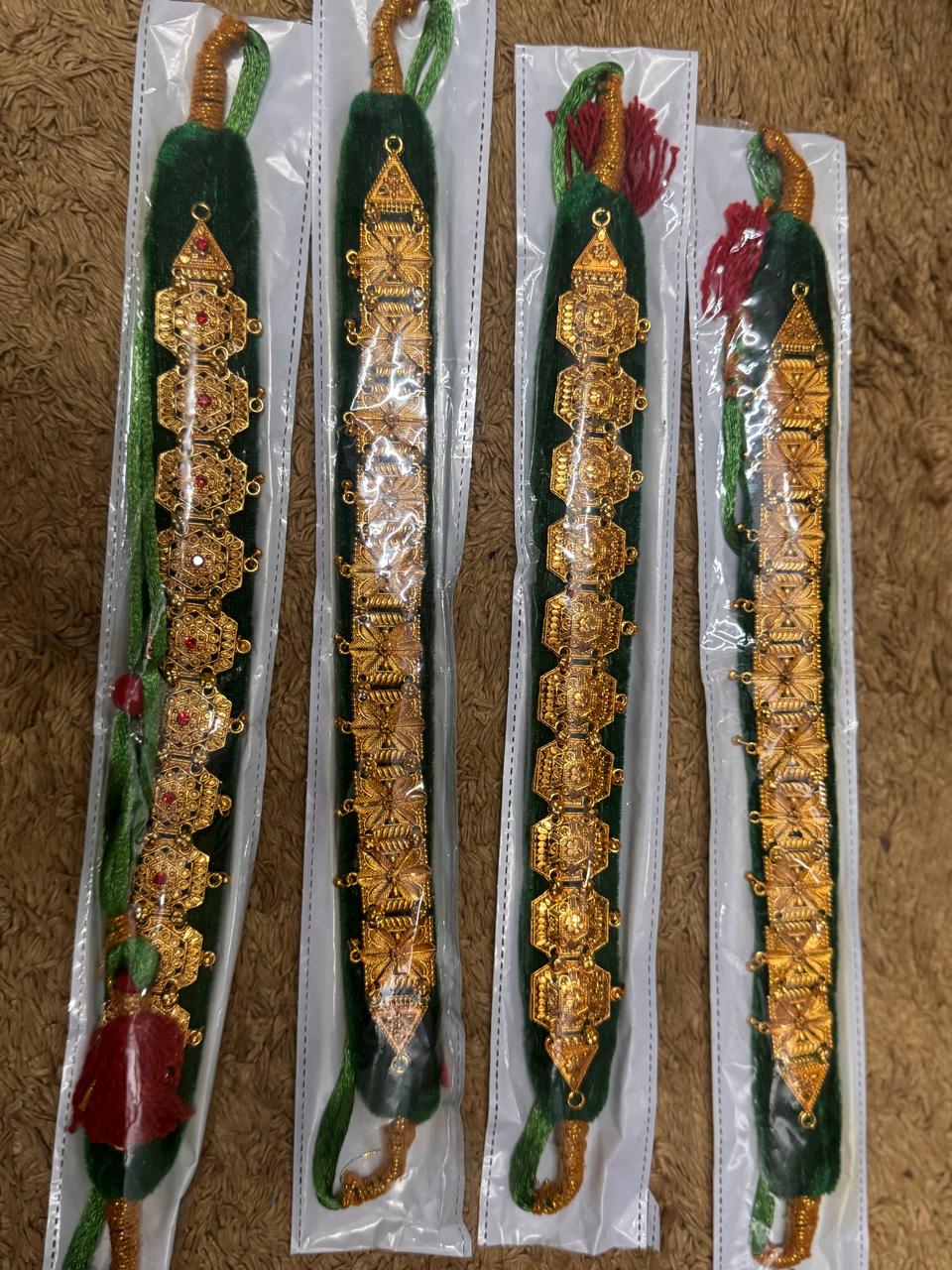 Traditional Gulband – Green Classic Uttarakhand Neck Ornament