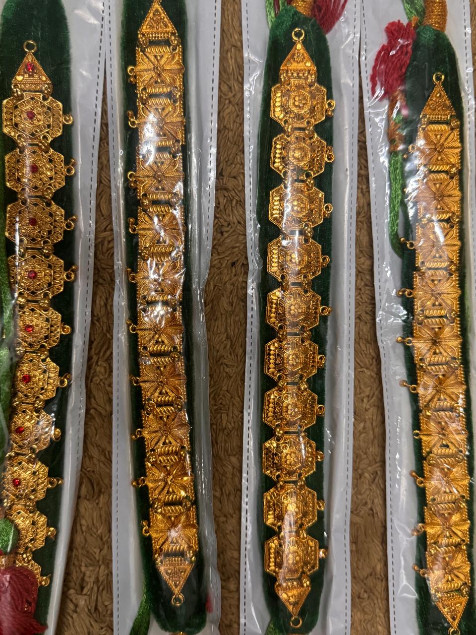 Traditional Gulband – Green Classic Uttarakhand Neck Ornament
