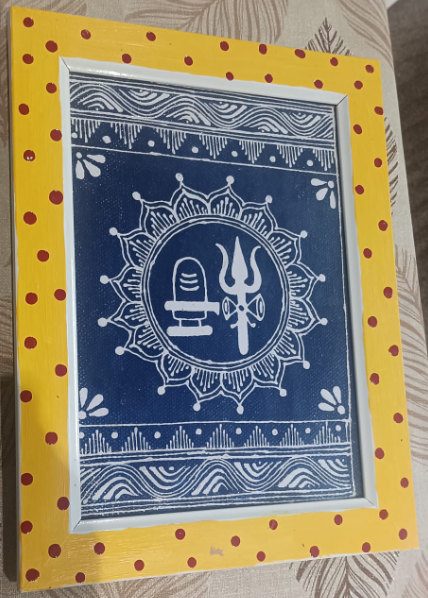 Handcrafted Shiva Lingam Art Frame