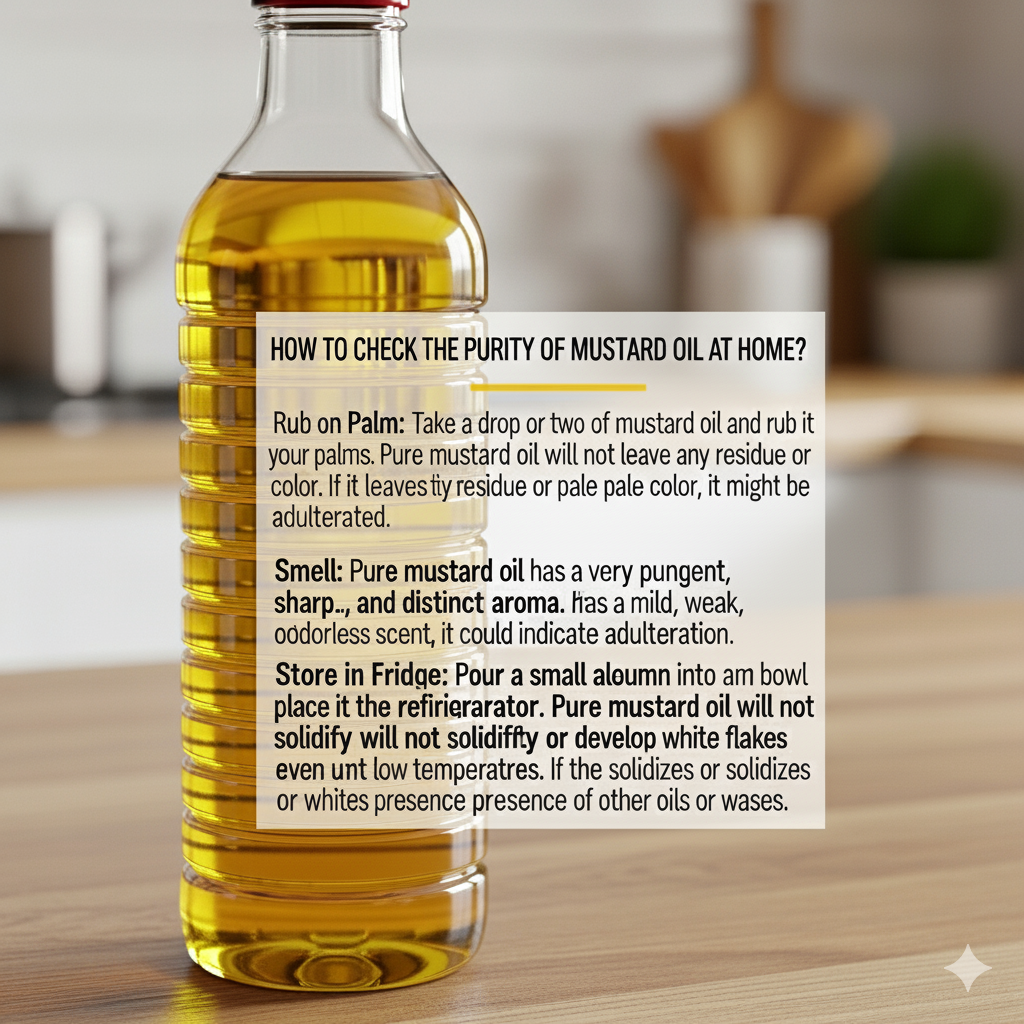 Mustard Oil Bottle | 100% Pure Cold-Pressed Mustard Oil | Natural & Pungent Sarson Ka Tel