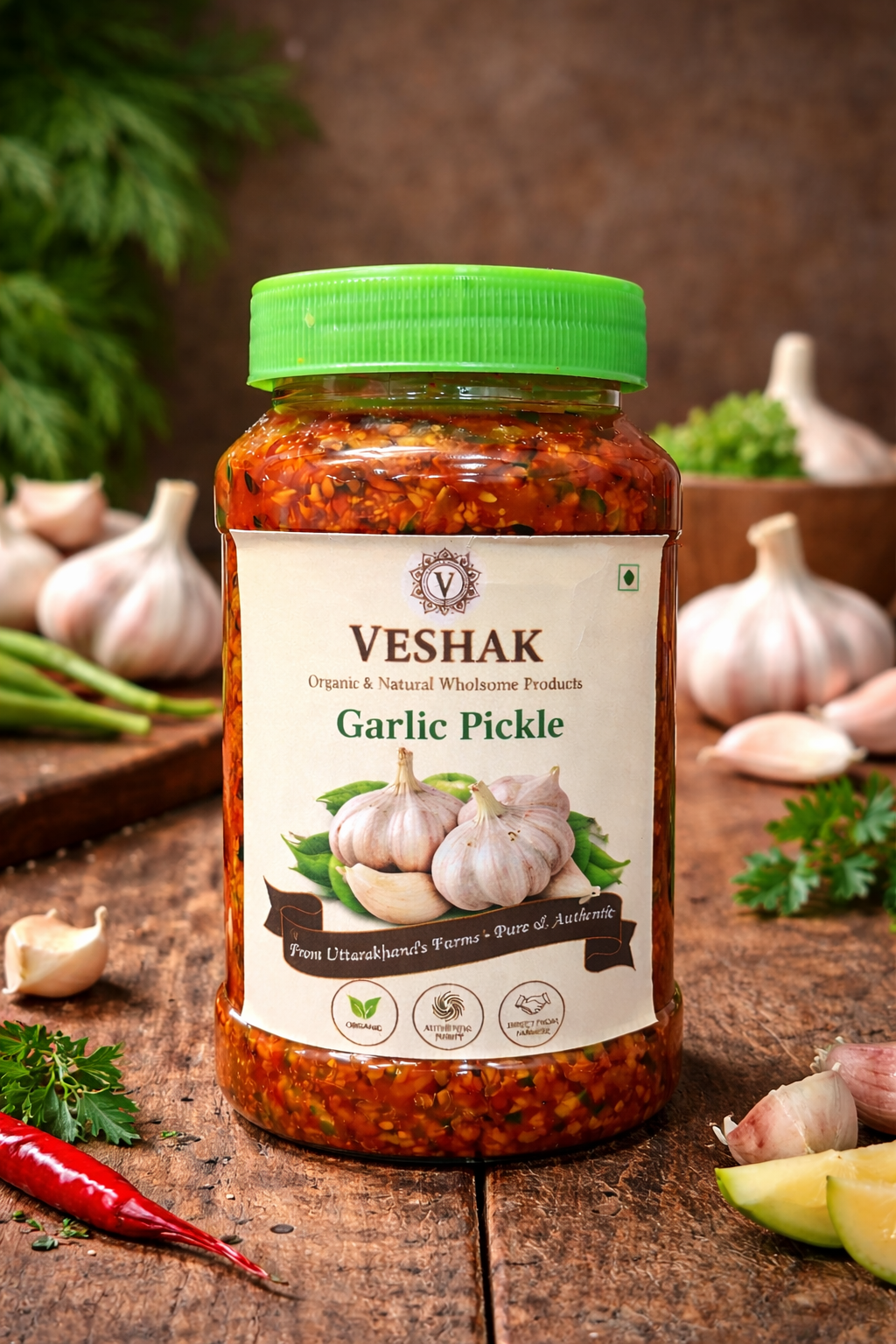 Veshak Homemade Garlic Pickle | Lahsun Achar from Uttarakhand | Traditional Pahadi Recipe | No Preservatives